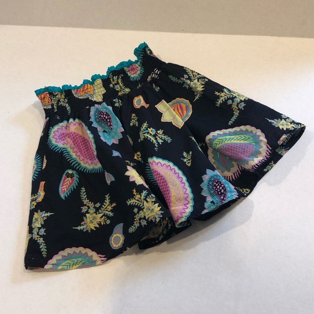 OILILY girls paisley smocked elastic waist skirt